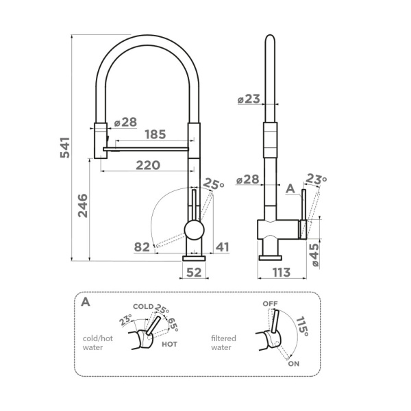 Смеситель для кухни Omoikiri Kanto 4994400