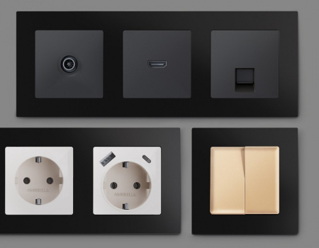 Рамка на 4 поста Ambrella Volt Techno AF220704