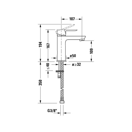 Смеситель для раковины Duravit A.1 A11020001010