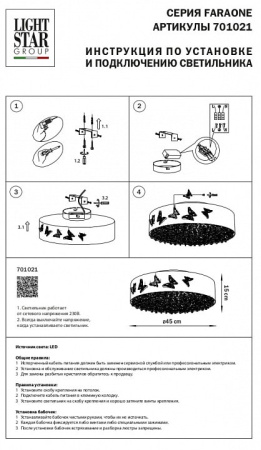 Накладной светильник Lightstar Faraone 701021