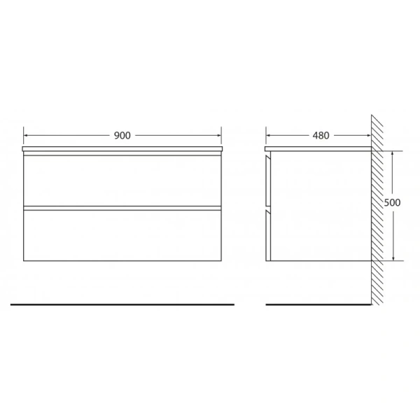 Раковина 90x48 см BelBagno Luce BB900AB