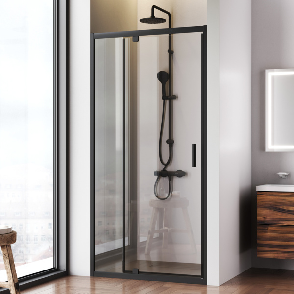Душевая дверь AM.PM Gem W90G-100-1P-BT черная матовая