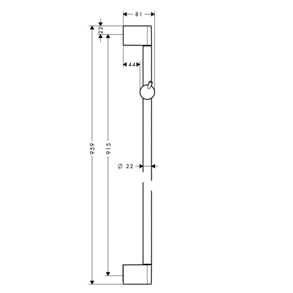 Душевая штанга hansgrohe Unica Crometta 27609000 хром