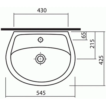 Раковина 54,5x42,5 см Kolo Idol MM1115500U