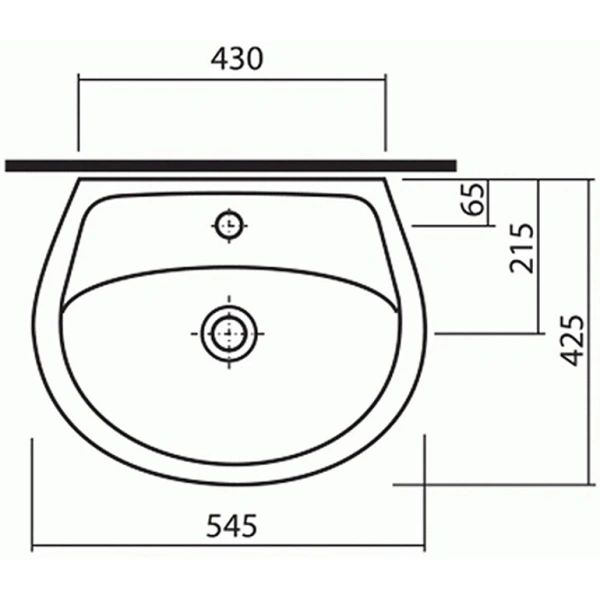 Раковина 54,5x42,5 см Kolo Idol MM1115500U