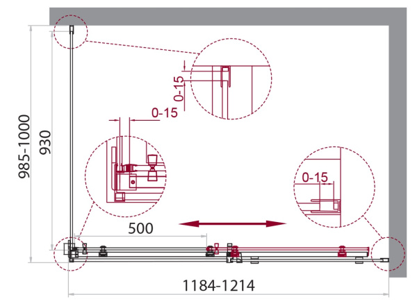 Душевой уголок BelBagno Acqua ACQUA-AH-1-120/100-C-Cr