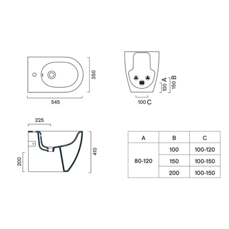 Напольное биде Catalano Sfera 0519551001