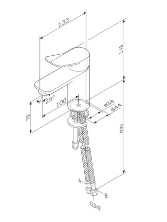 Смеситель для раковины AM.PM X-Joy F85A02100