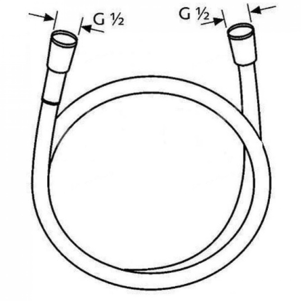 Шланг для душа Jacob Delafon Nouvelle Vague E24519-BLV черный матовый
