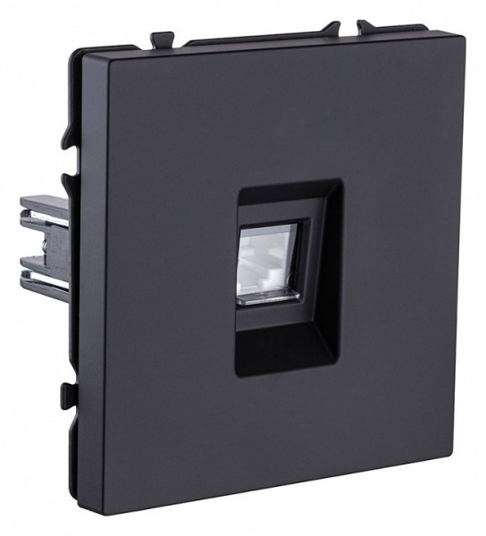 Розетка телефонная RJ-11 со штрокой, без рамки Kollinger Eclipse EC-019BK