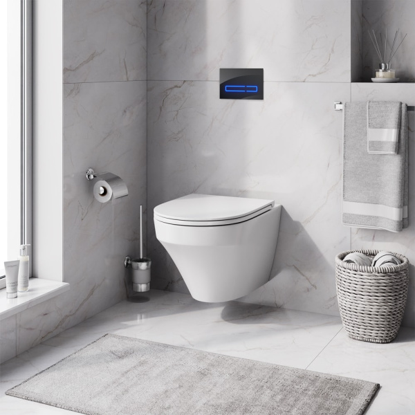 Комплект инсталляция с унитазом и клавишей AM.PM Inspire IS450A38.501700 белый черный