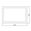 Зеркало с подсветкой Abber See AG6107SXL-1.2