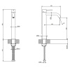 Смеситель для раковины Gessi 316 54006#707 черный матовый