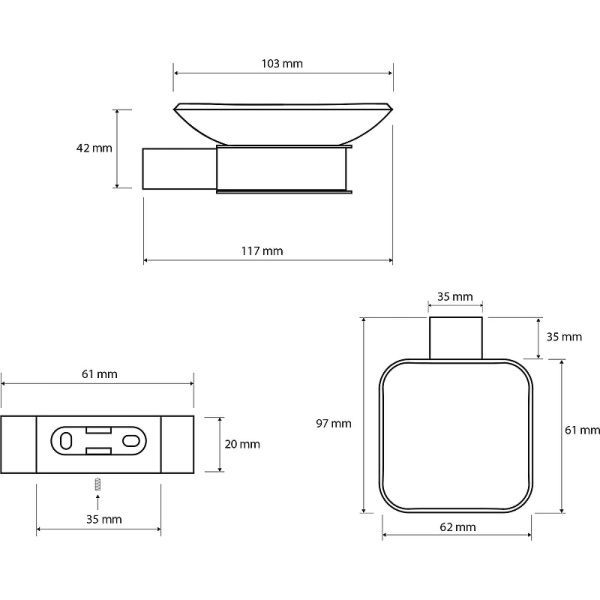 Мыльница Bemeta Via 135008022