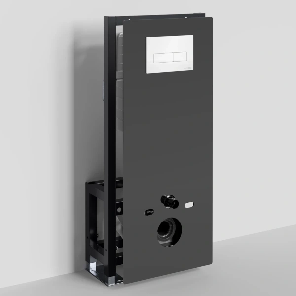 Инсталляция для унитаза WasserKRAFT Glan 66 66TLT.010.ME.BL.WH03 с кнопкой смыва, белый