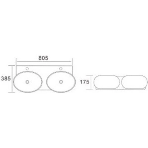 Раковина CeramaLux B2004 80,5x38,5 см, подвесная, белый