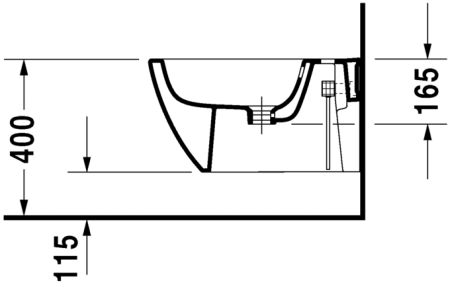 Подвесное биде Duravit Happy D.2 (2258151300)