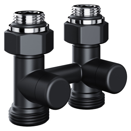 Узел нижнего подключения Royal Thermo Design прямой 1/2"х3/4" EK (черный)