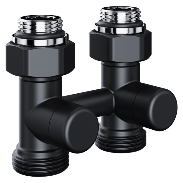 Узел нижнего подключения Royal Thermo Design прямой 1/2"х3/4" EK (черный)