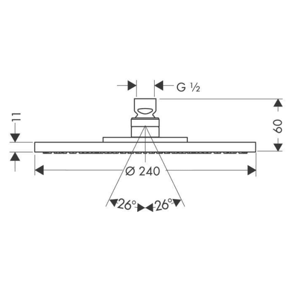 Верхний душ Axor Starck 28494000
