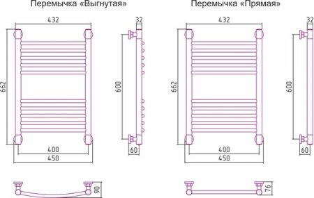 Полотенцесушитель водяной Сунержа Богема+ 60x40 00-0220-6040