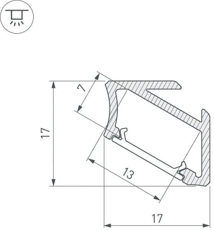 Профиль накладной угловой внутренний Arlight ALM 026694(1)