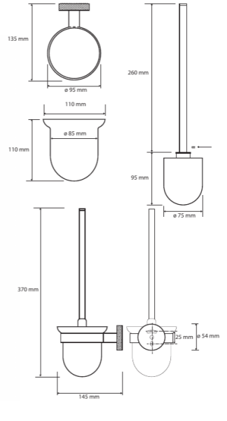Туалетный ершик Bemeta Stella 166113012