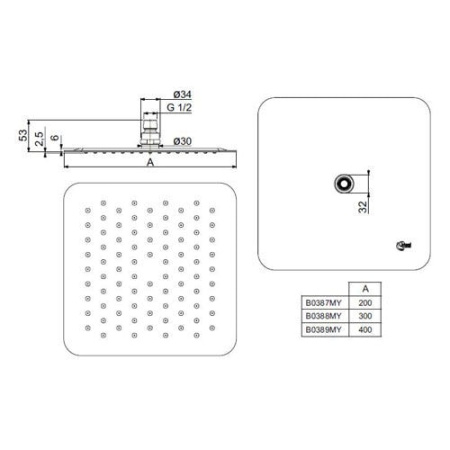 Верхний душ Ideal Standard IdealRain lux B0389MY