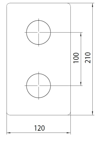 Внешняя часть термостата Bossini Oki Z00004.030
