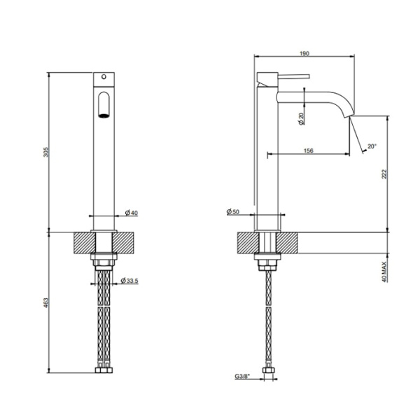 Смеситель для раковины Gessi 316 54006#708 медь