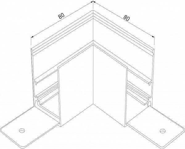 Соединитель угловой L-образный для треков накладных Elektrostandard Slim Magnetic a062194