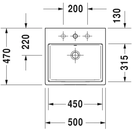 Раковина 50x47 см Duravit Vero Air 2350500000