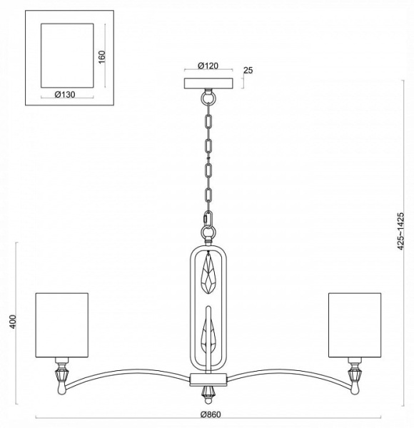 Подвесная люстра Freya Riverside FR1007PL-08N