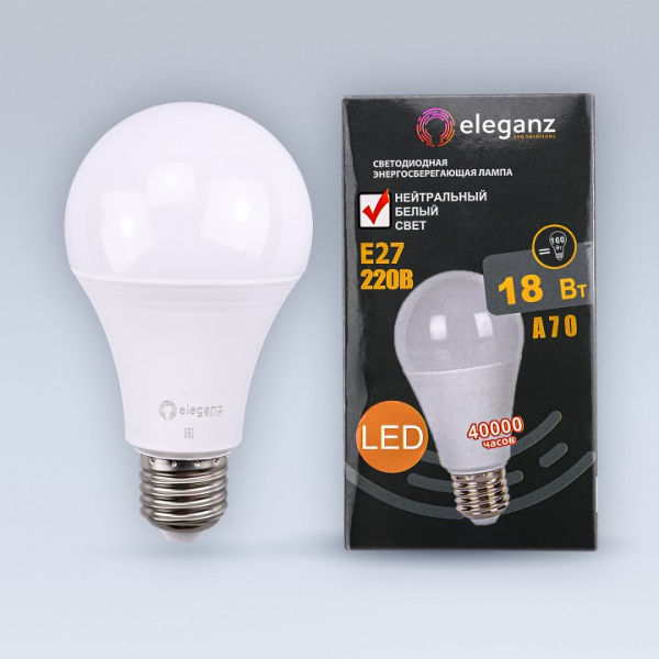 Лампа светодиодная Eleganz E27 18Вт 4500K 1399