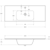 Раковина 120x46 см Cezares Duet CZR-NAT-120-LVB