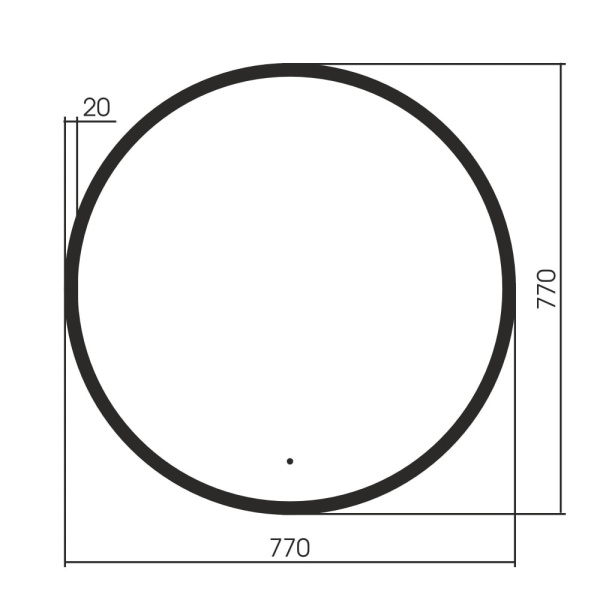 Зеркало с подсветкой Abber Mond AG6204SCB-0.77 черный