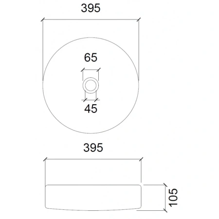Раковина 39,5x39,5 см Abber Glas AK2301O