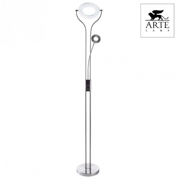 Торшер с подсветкой Arte Lamp Duetto led A5904PN-2SS