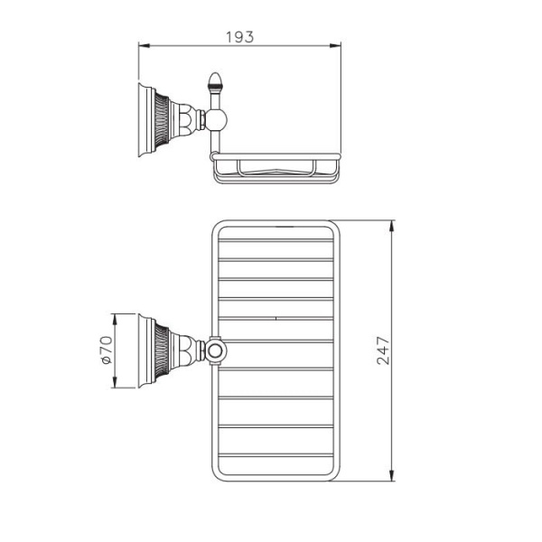 Полочка Nicolazzi Impero 1493CR36
