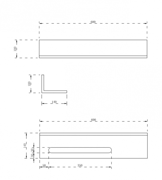 Полочка Abber Stein AS1655 белая матовая