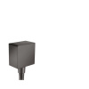 Шланговое подсоединение hansgrohe FixFit Square 26455340 с клапаном обратного тока шлифованный черный хром