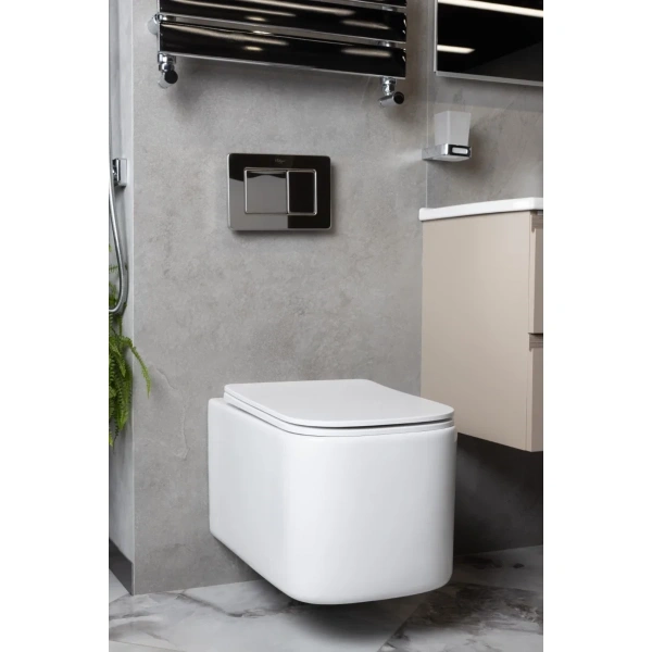 Унитаз подвесной Boheme Mane 970-SET-W безободковый, с сиденьем микролифт, белый