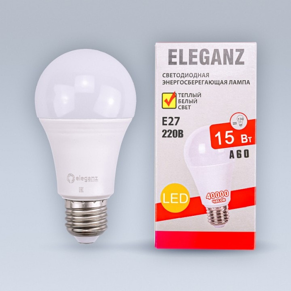 Лампа светодиодная Eleganz E27 15Вт 4500K 1380