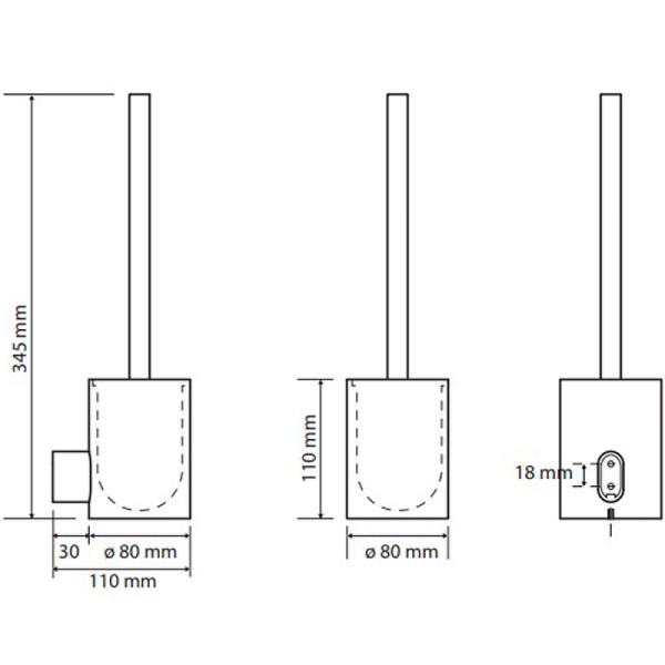 Ёршик подвесной металл Bemeta Organic 157113061