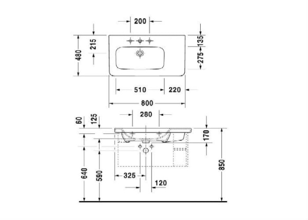 Раковина Duravit DuraStyle 2325800000