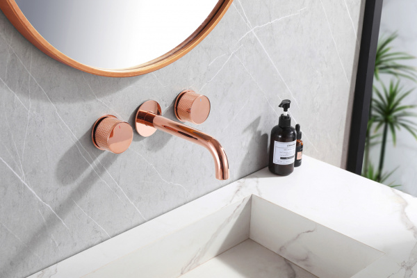 Смеситель для раковины Abber Wasser Kreis AF81122RG золото