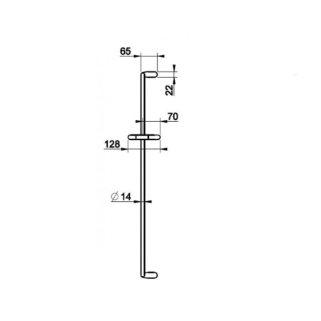 Душевая штанга Gessi Goccia 33644#299 черный
