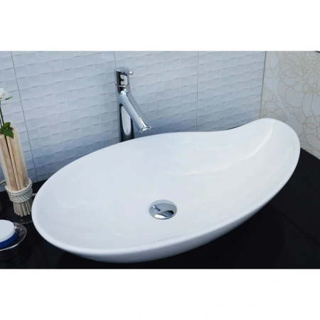 Раковина-чаша CeramaLux 9052 65,5x38 см, накладная, белый
