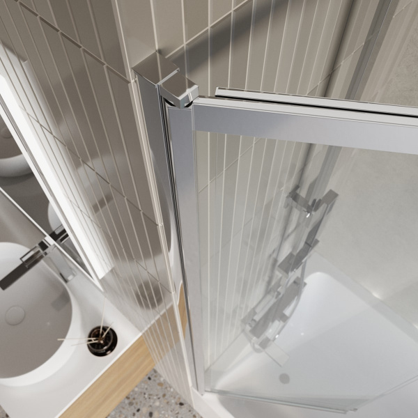 Шторка для ванны BelBagno Luce LUCE-VF-11-100/145-C-Cr