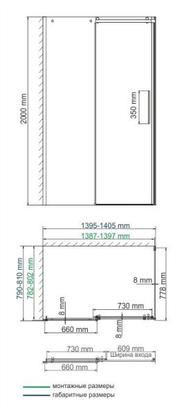 Динкель (Dinkel) 58R35 Душевой уголок